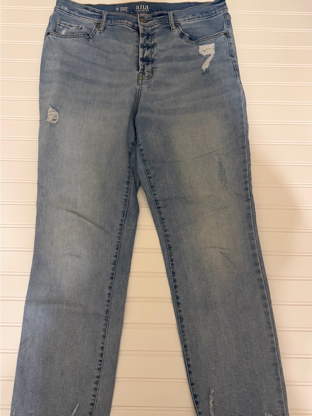 ANA Light Blue Distressed Women's Jeans Size 12